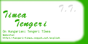 timea tengeri business card